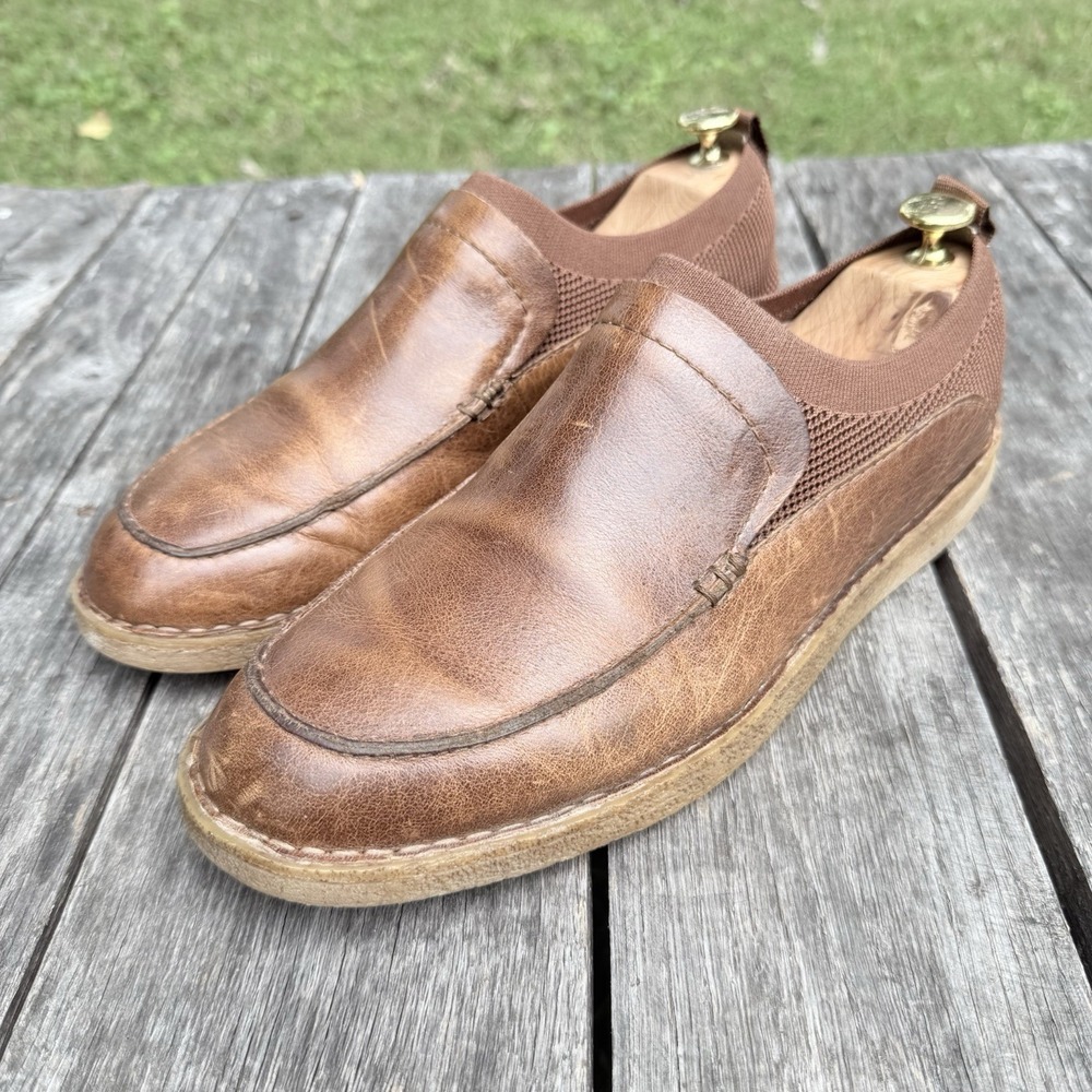 Born Men's Samuel Loafers Slip Ons Size 10.5M Tan Bourbon BM 0000337